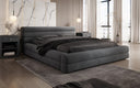 Lit capitonné designer Velana Velours avec espace de rangement