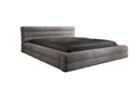 Lit capitonné designer Velana Velours avec espace de rangement