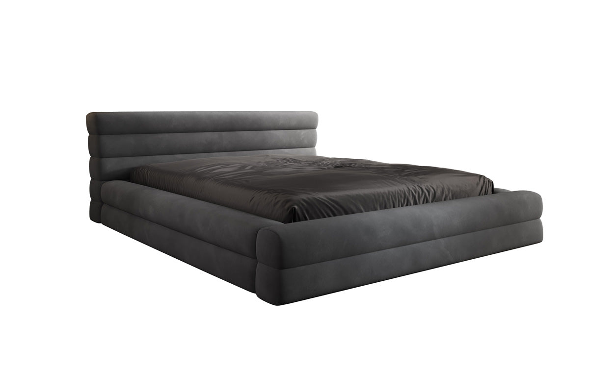 Designer Polsterbett Velana Samt mat Stauraum