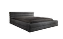 Lit capitonné designer Velana Velours avec espace de rangement
