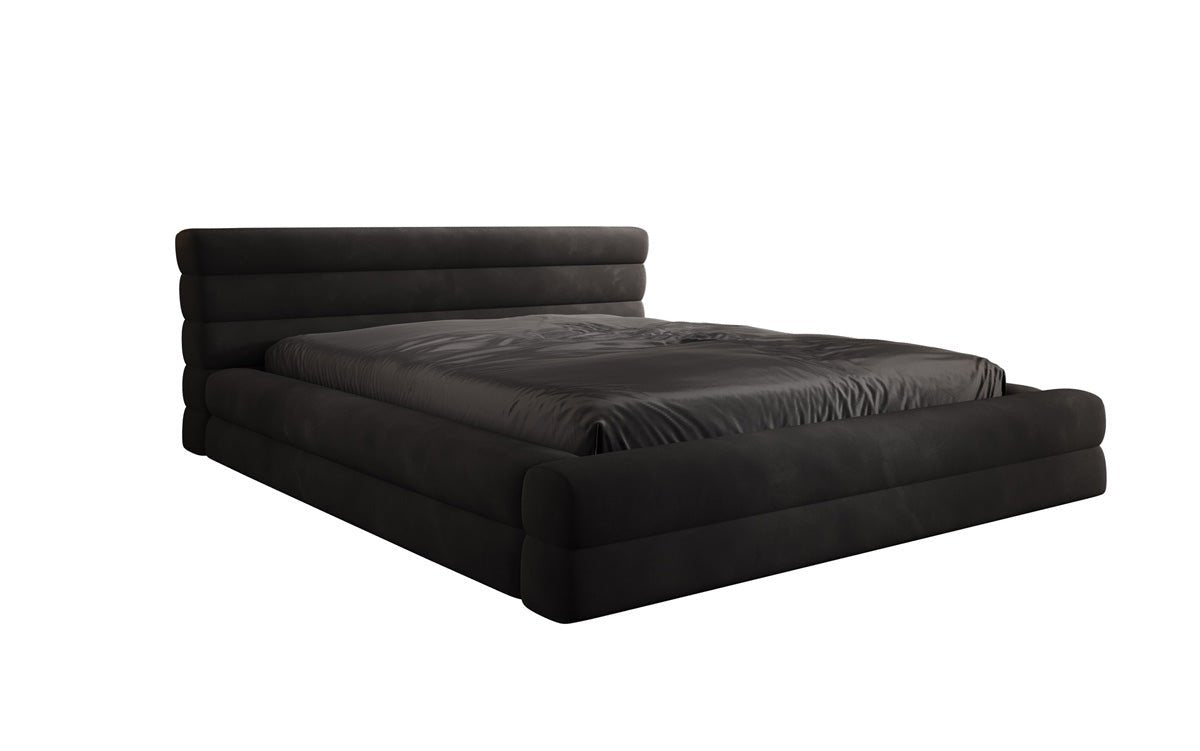 Designer Polsterbett Velana Samt mat Stauraum