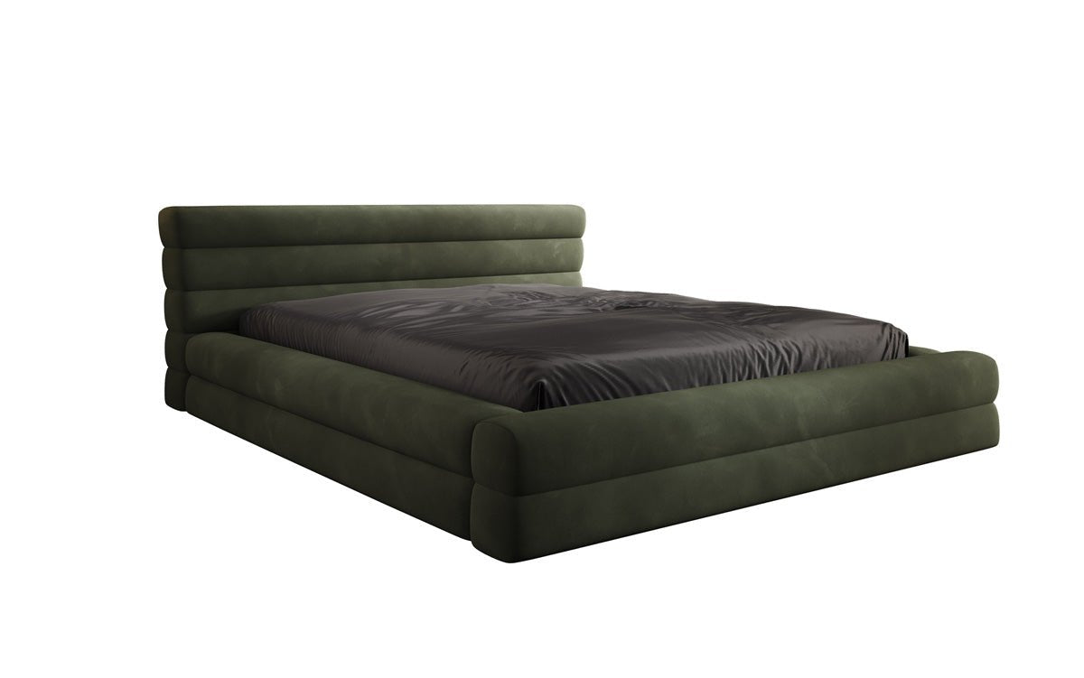 Designer Polsterbett Velana Samt mat Stauraum