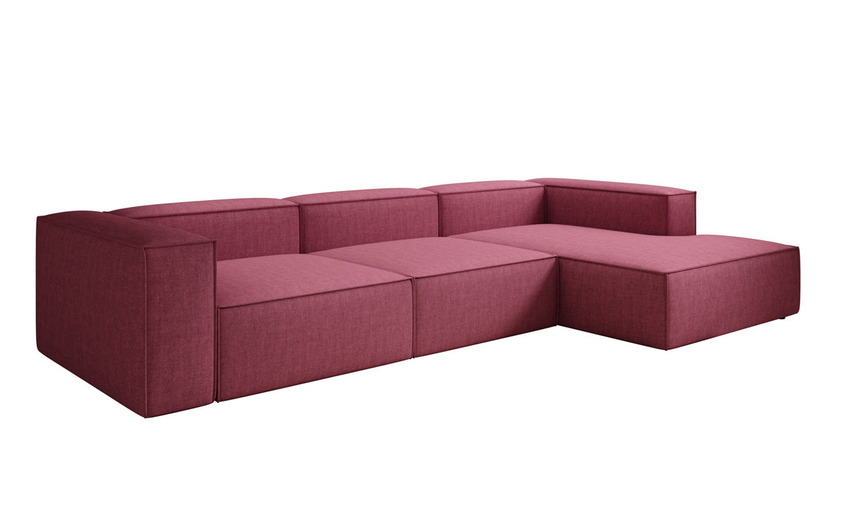 Canapé d’angle design Lesley aspect lin