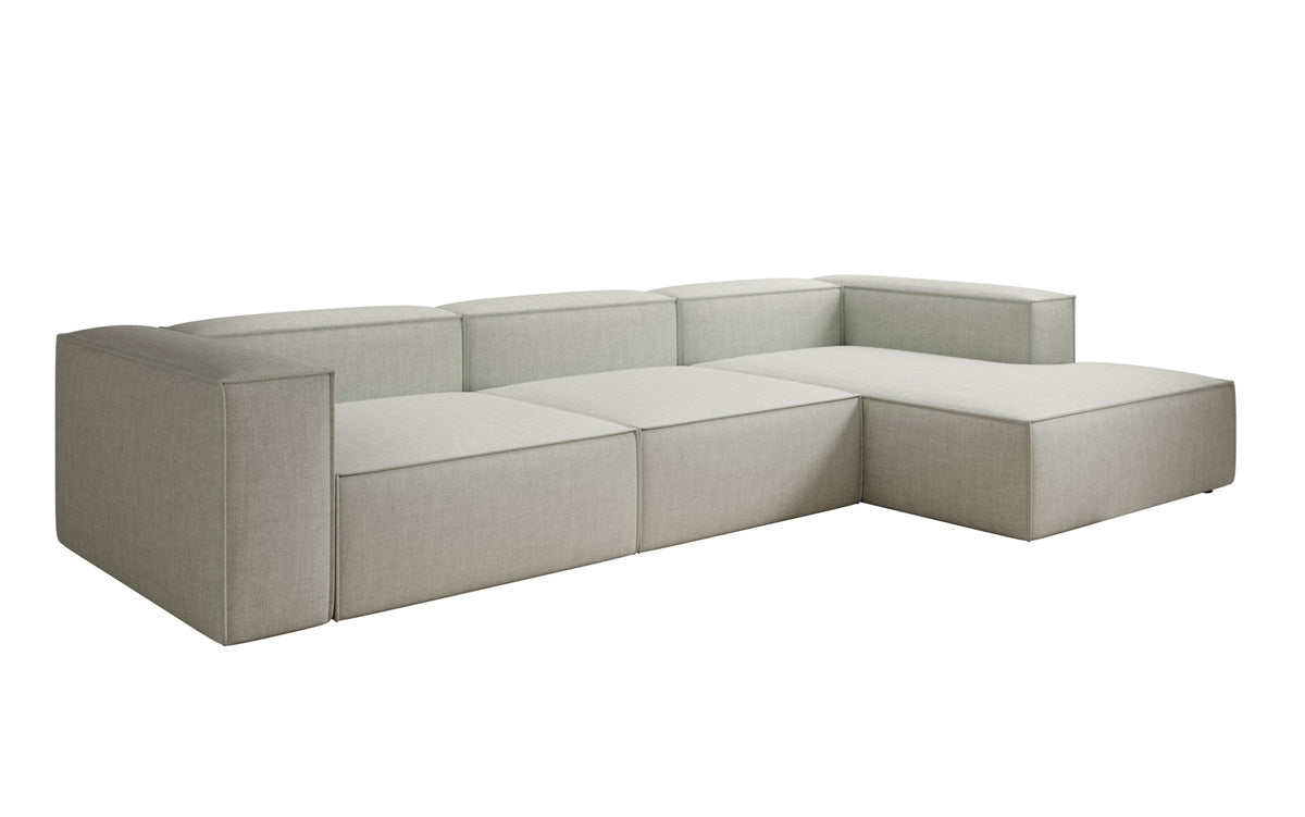 Canapé d’angle design Lesley aspect lin
