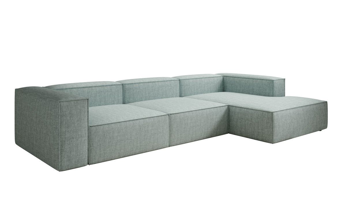 Canapé d’angle design Lesley aspect lin