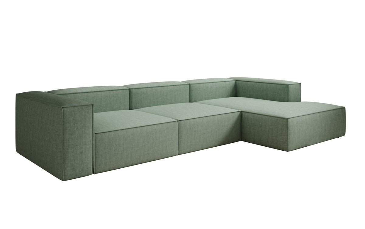 Canapé d’angle design Lesley aspect lin