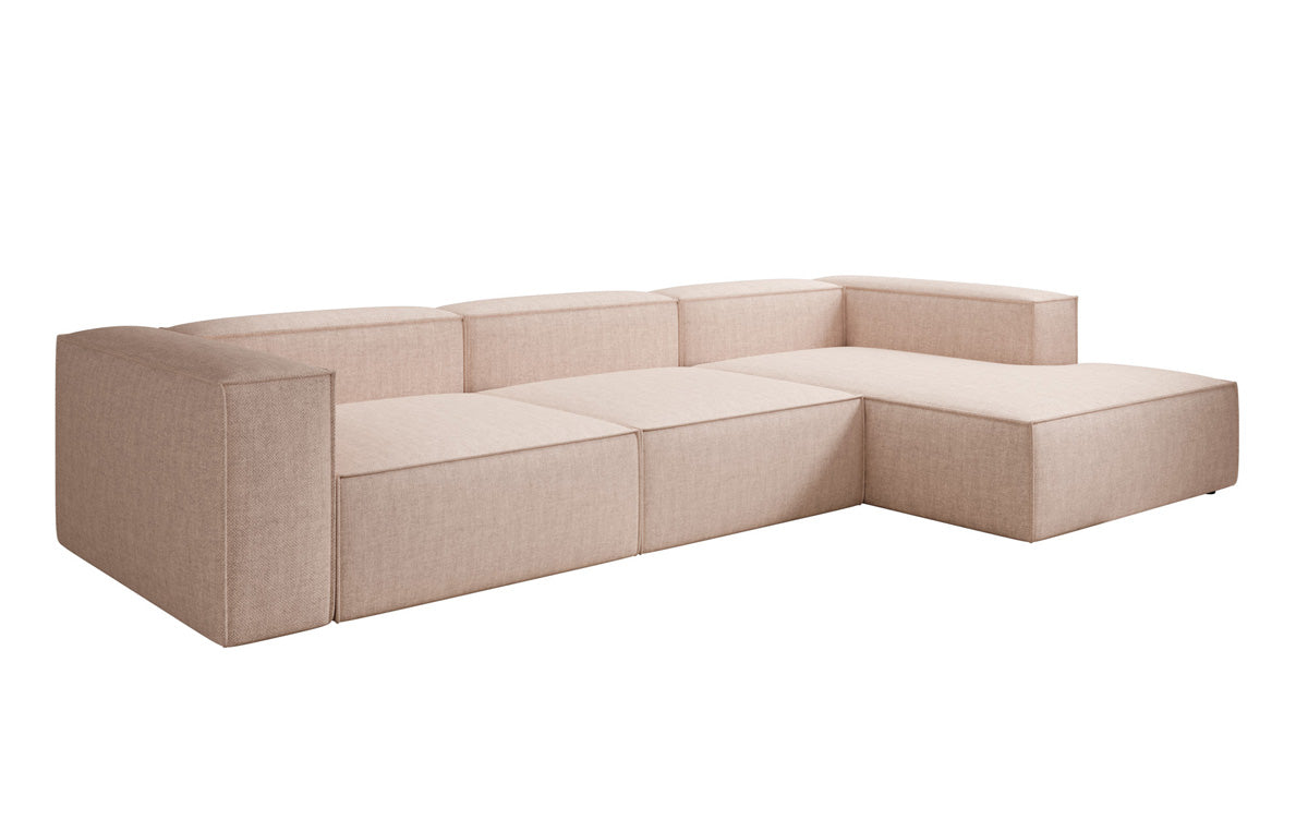 Canapé d’angle design Lesley aspect lin