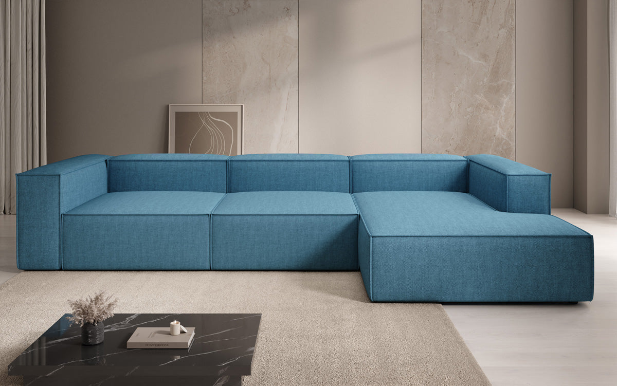 Canapé d’angle design Lesley aspect lin