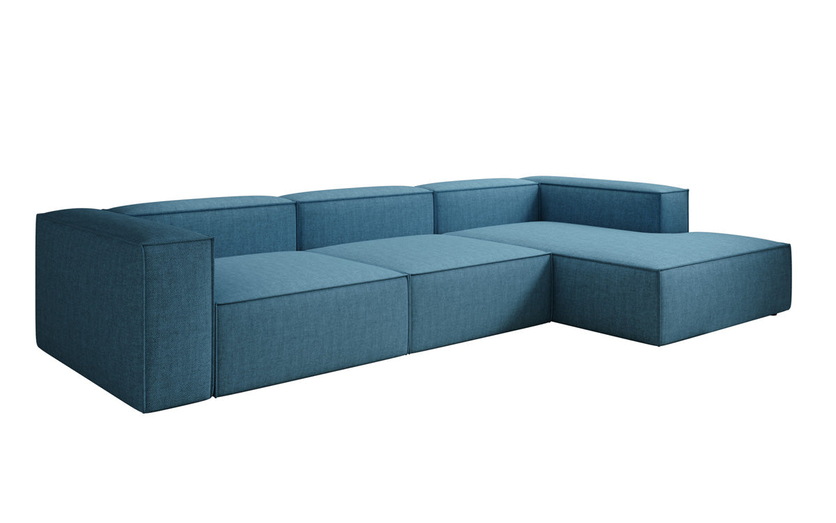 Canapé d’angle design Lesley aspect lin