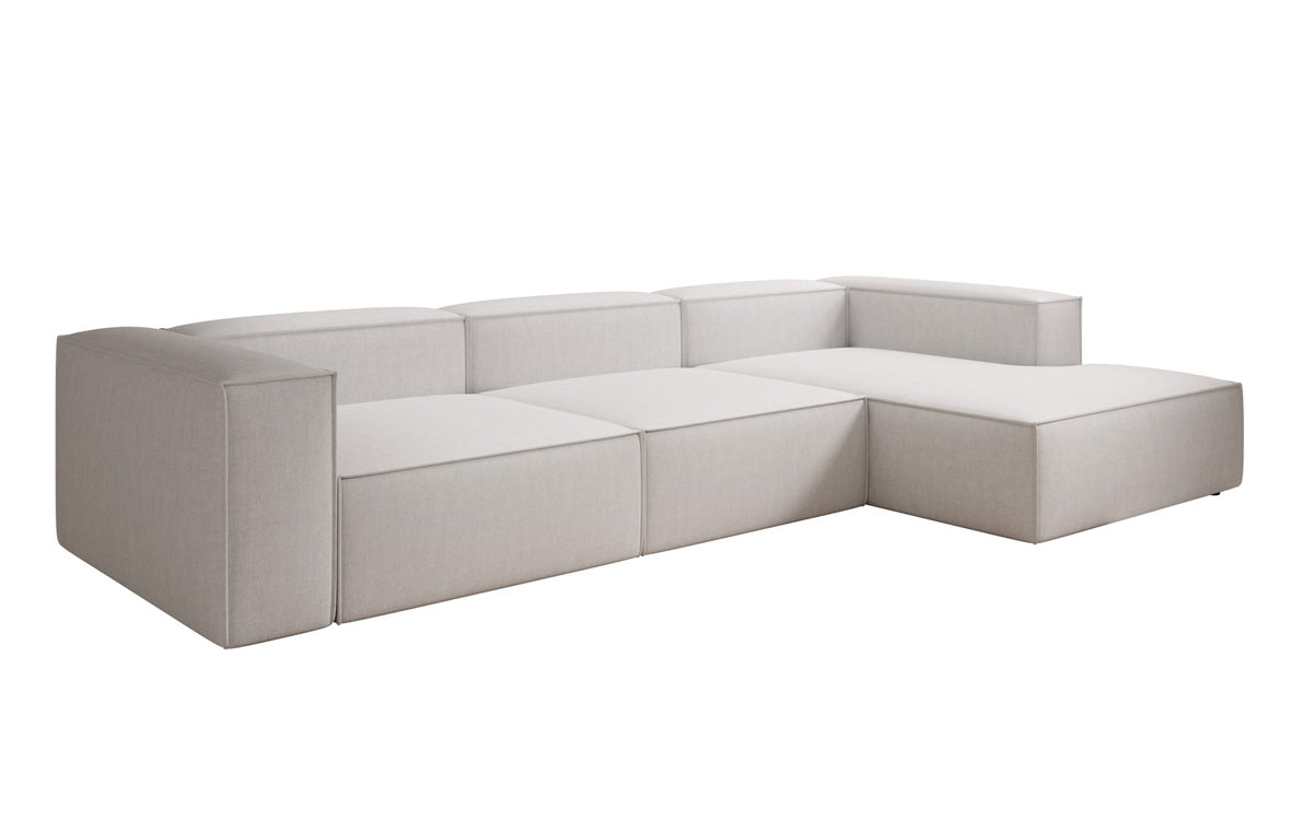 Canapé d’angle design Lesley aspect lin