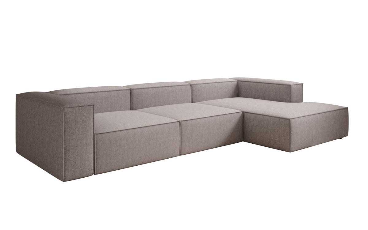 Canapé d’angle design Lesley aspect lin
