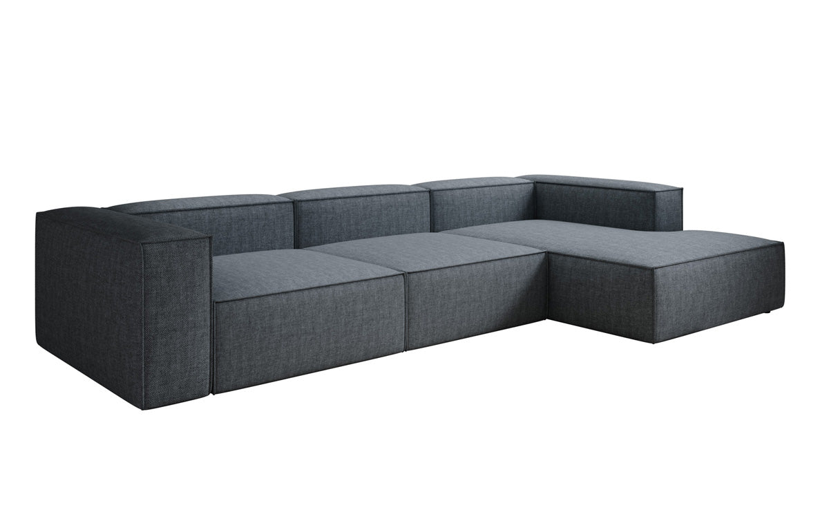 Canapé d’angle design Lesley aspect lin