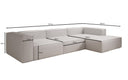 Canapé d’angle design Lesley en cuir véritable