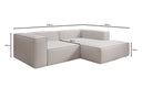 Canapé d’angle design Lesley Mini en cuir véritable