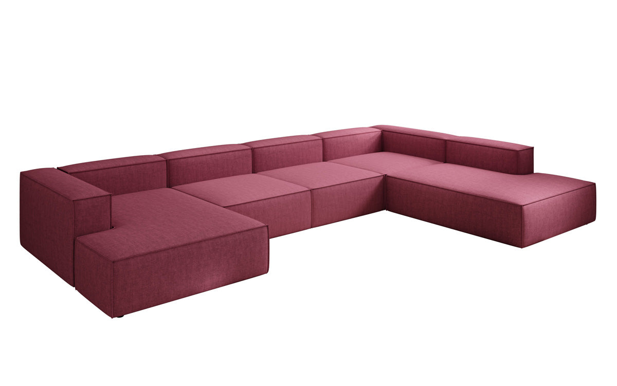 Designer-Sofa Lesley U XXL a Lengen-Optik