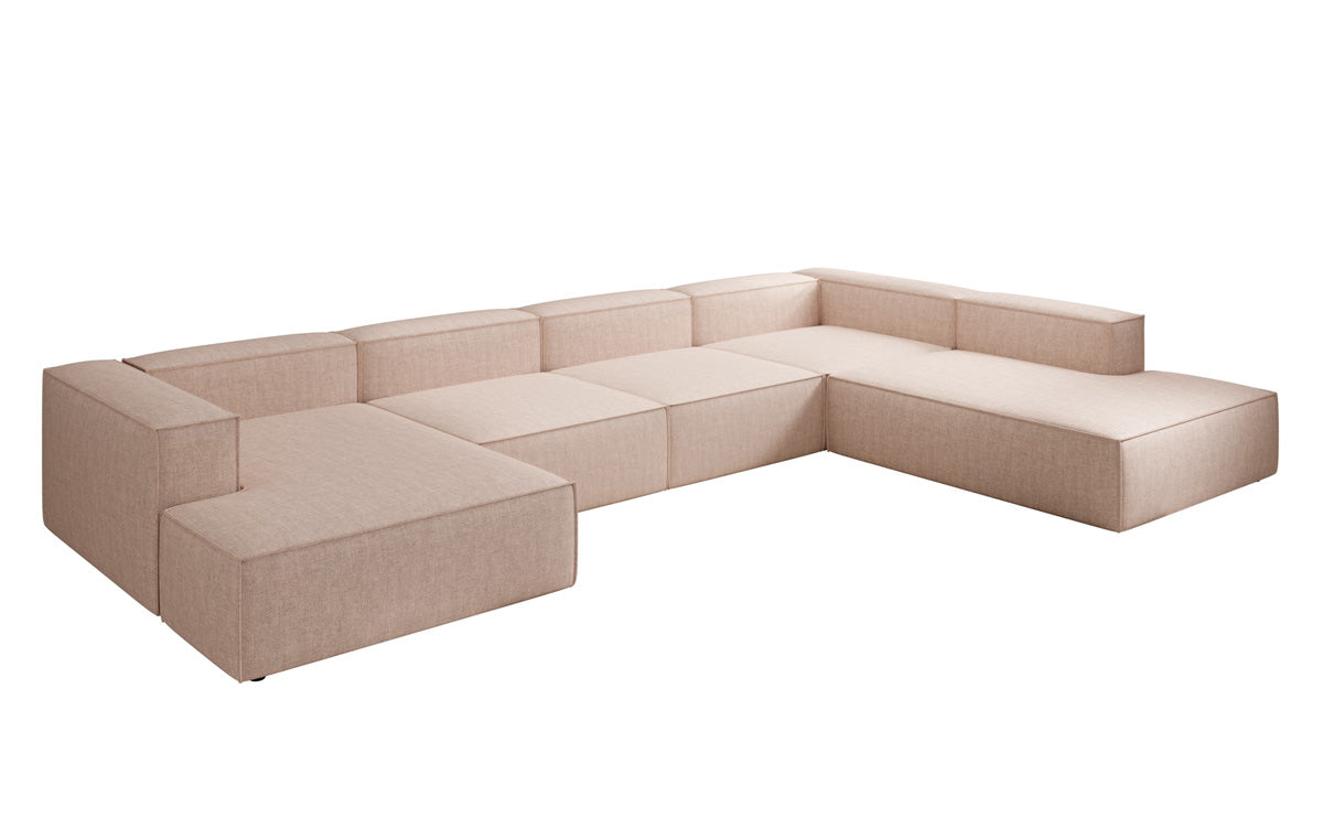 Designer-Sofa Lesley U XXL a Lengen-Optik