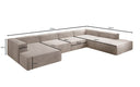 Designer Sofa Lesley U XXL in Samt