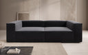 Canapé design Lesley 3 places en tissu texturé