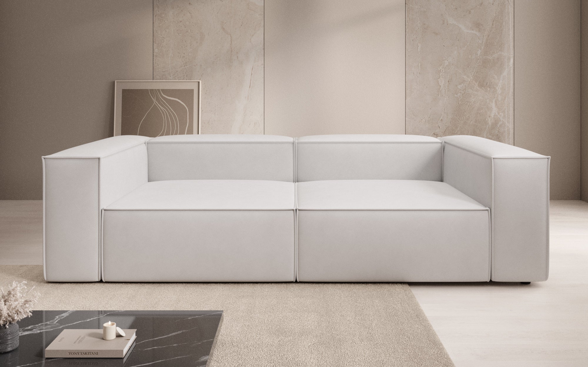 Designer Sofa Lesley 3-Seater in Genuine Leather