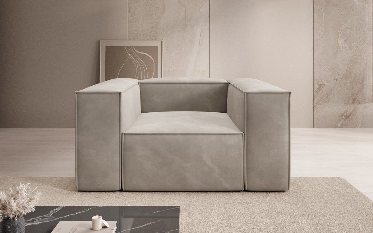 Designer sofa armchair Lesley in velvet