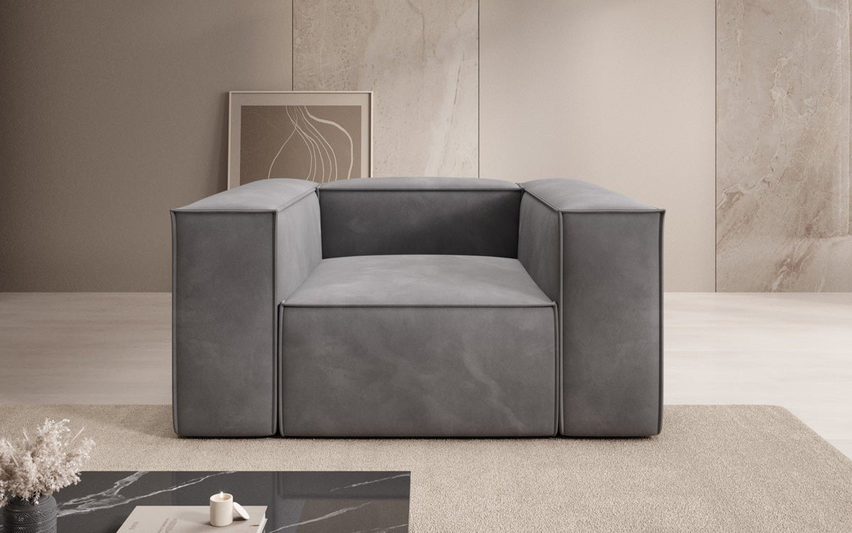 Designer sofa armchair Lesley in velvet