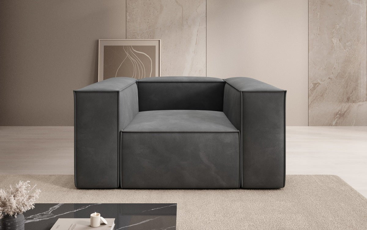 Designer sofa armchair Lesley in velvet