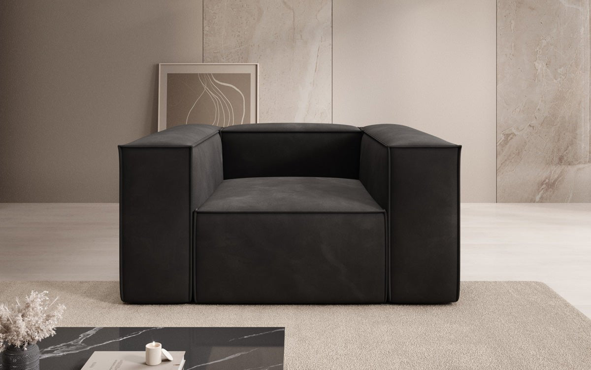 Designer sofa armchair Lesley in velvet