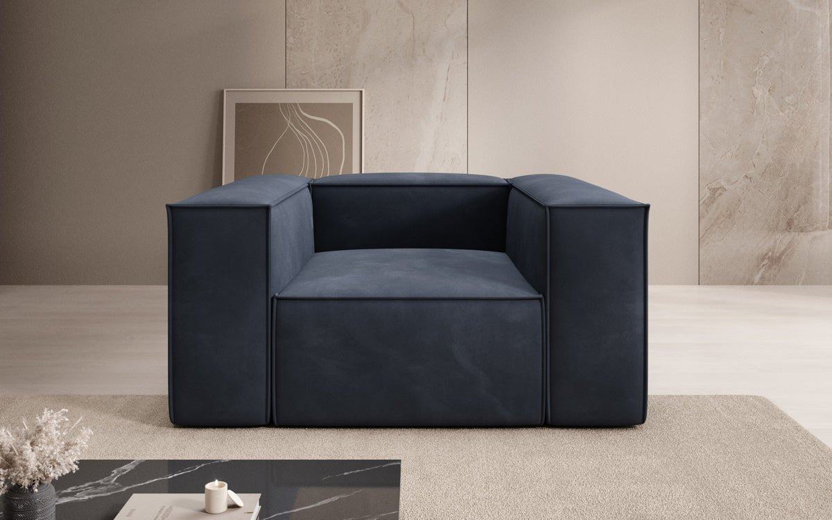 Designer sofa armchair Lesley in velvet