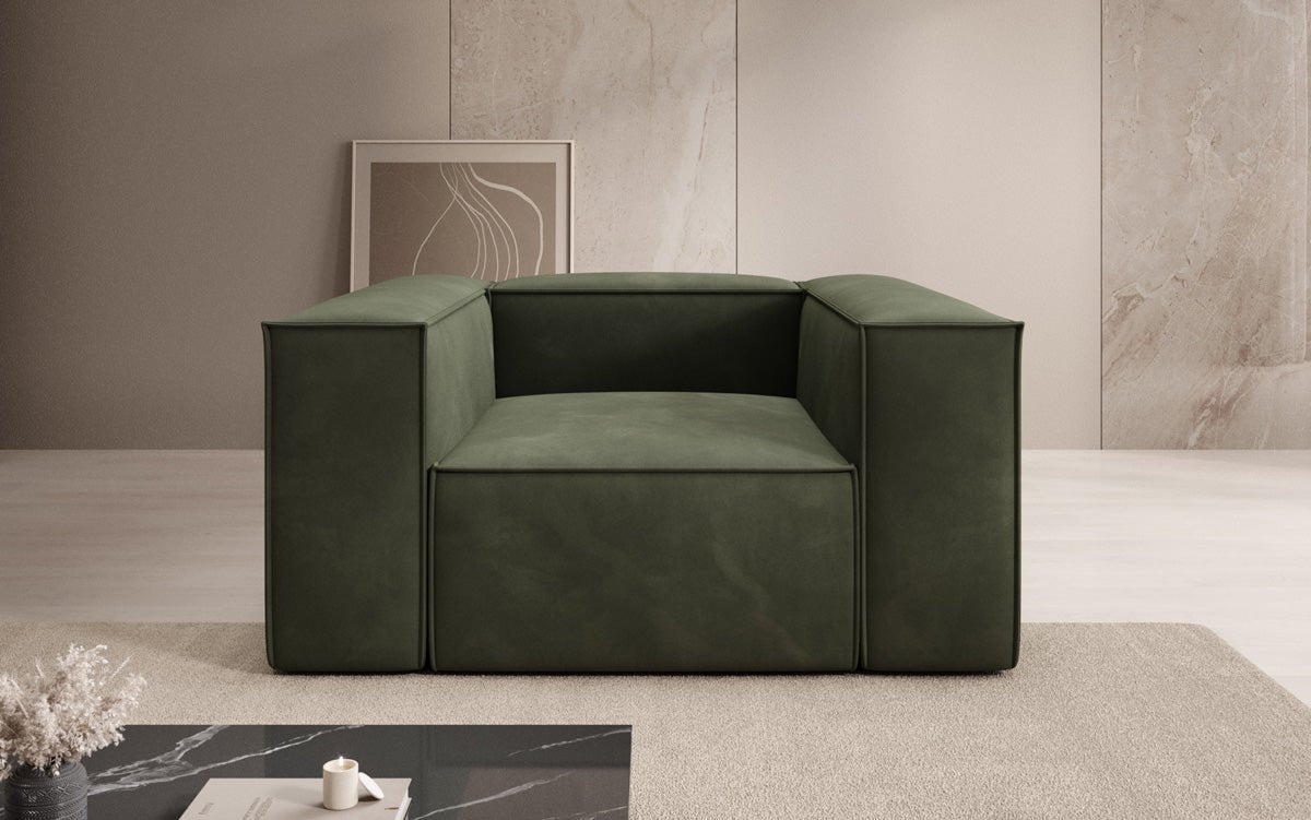 Designer sofa armchair Lesley in velvet