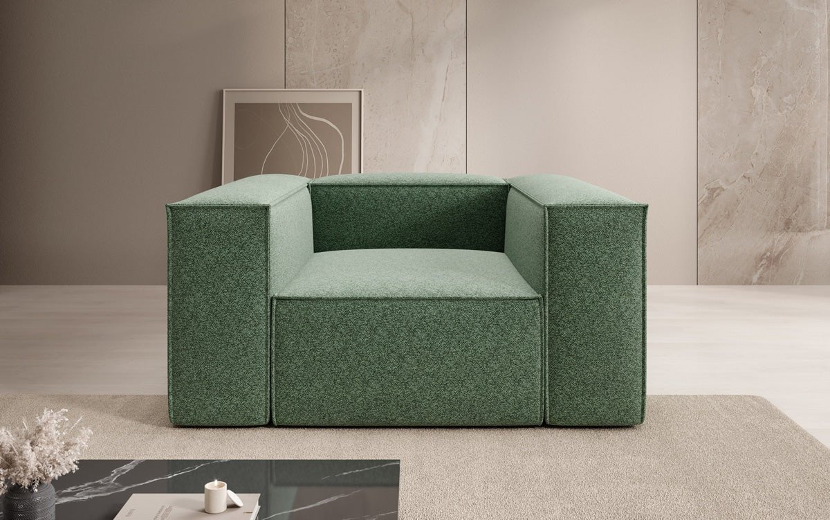 Fauteuil design Lesley en tissu texturé