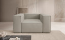 Fauteuil canapé design Lesley en cuir véritable