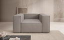Fauteuil canapé design Lesley en cuir véritable