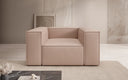 Fauteuil canapé design Lesley en cuir véritable