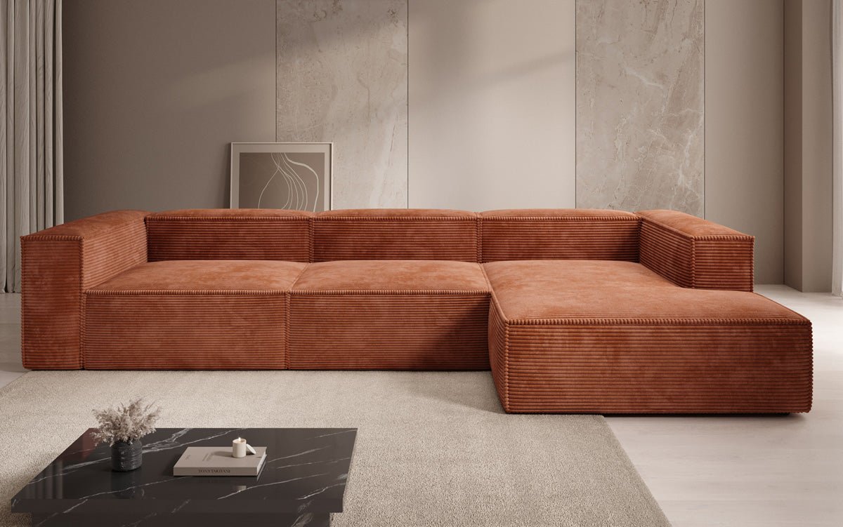 Designer Sofa Lesley L aus Cord