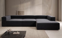 Canapé d’angle design Lesley en tissu texturé