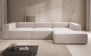 Canapé d’angle design Lesley en tissu texturé