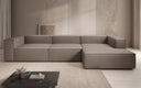 Canapé d’angle design Lesley en cuir véritable