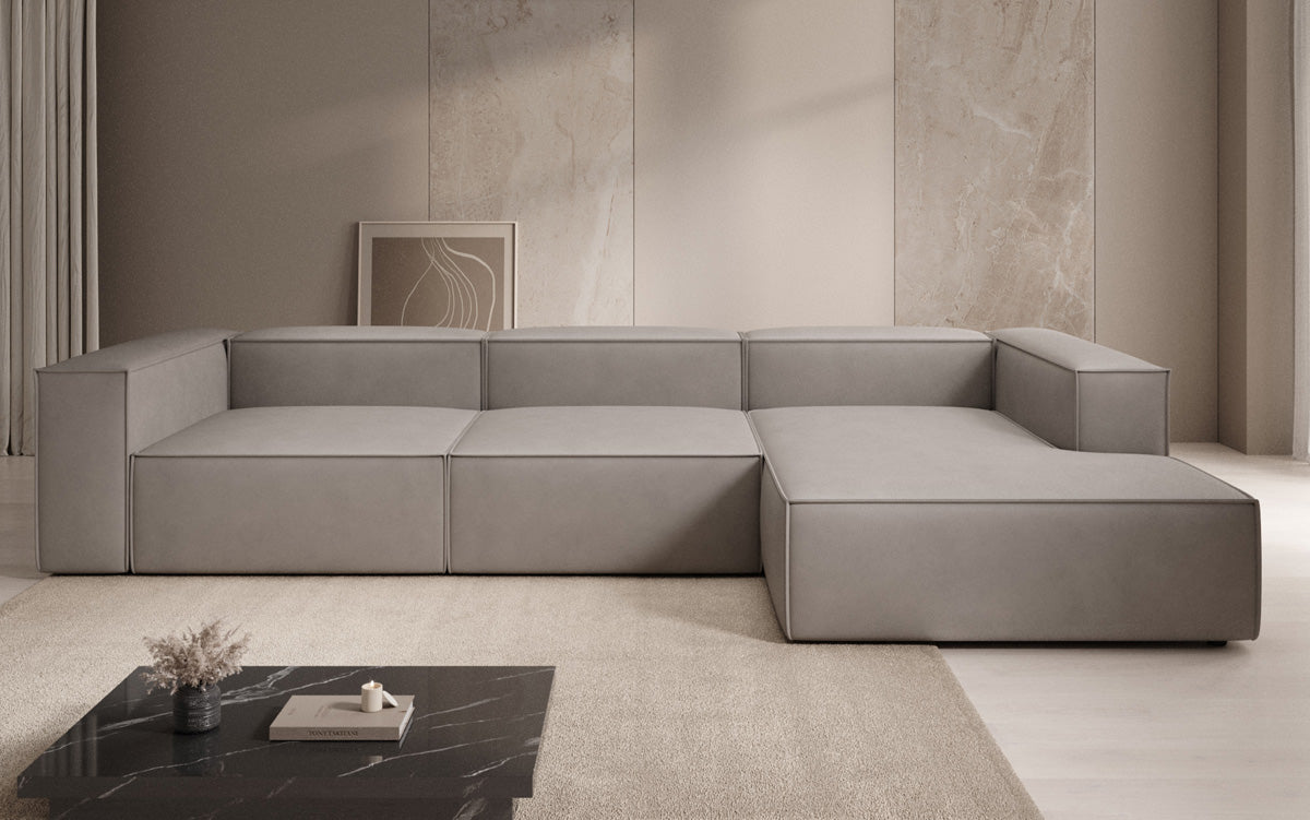 Designer Sofa Lesley L in Genuine Leather