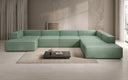 Designer Sofa Lesley U XXL in Echtleder