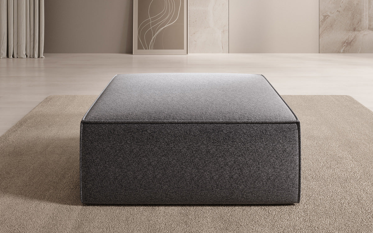 Tabouret d’appoint Lesley en tissu texturé