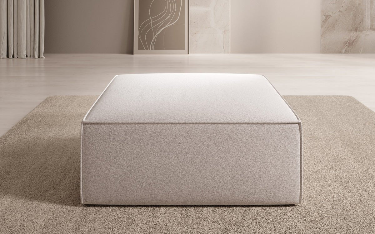 Tabouret d’appoint Lesley en tissu texturé