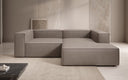 Canapé d’angle design Lesley Mini en cuir véritable