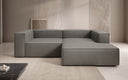 Canapé d’angle design Lesley Mini en cuir véritable