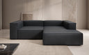Canapé d’angle design Lesley Mini en cuir véritable