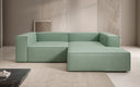 Canapé d’angle design Lesley Mini en cuir véritable
