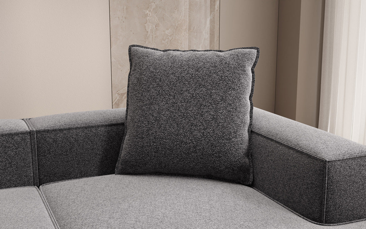 Coussin décoratif Lesley 60x60 en tissu structuré