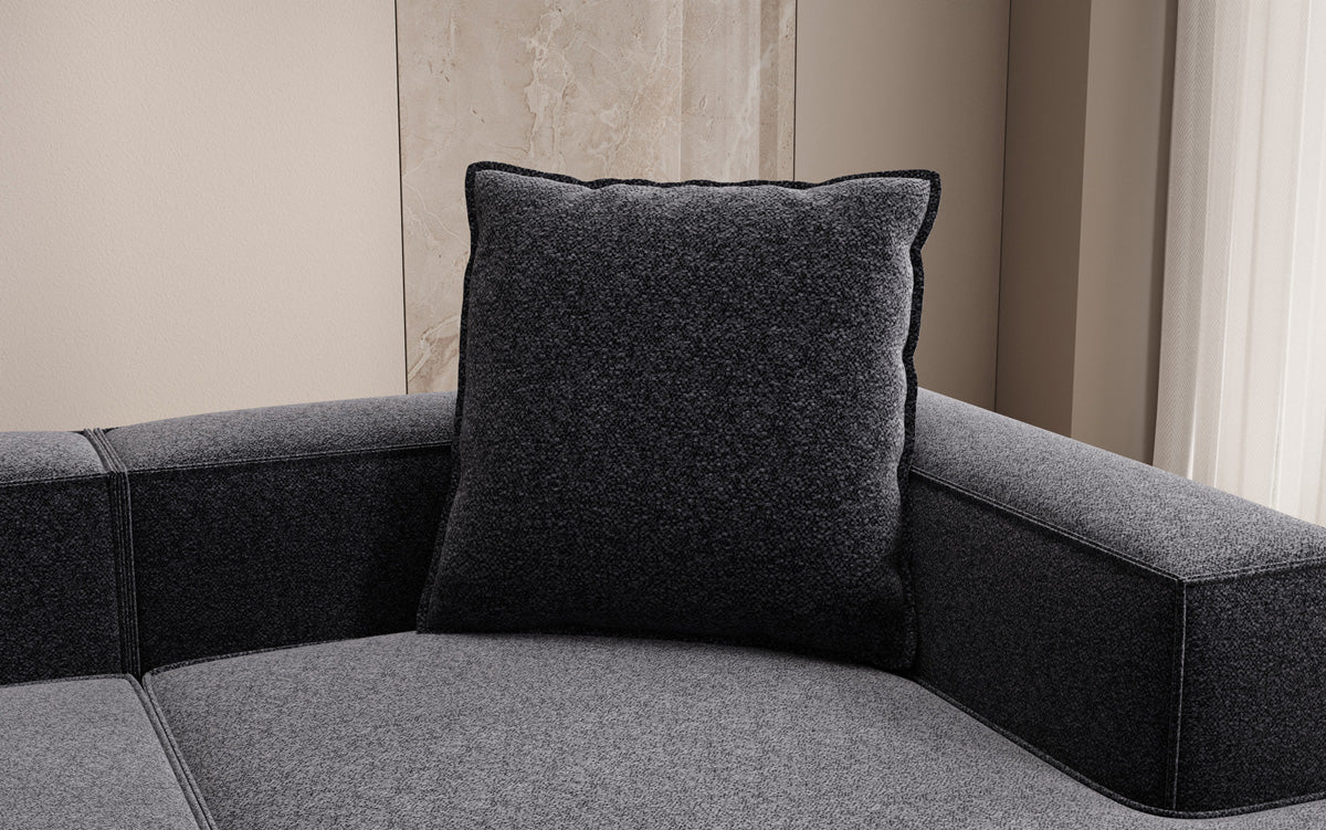 Coussin décoratif Lesley 60x60 en tissu structuré