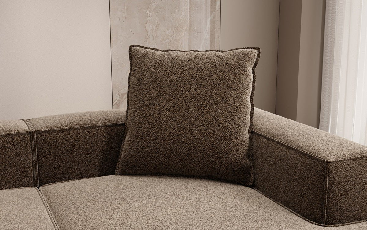 Coussin décoratif Lesley 60x60 en tissu structuré