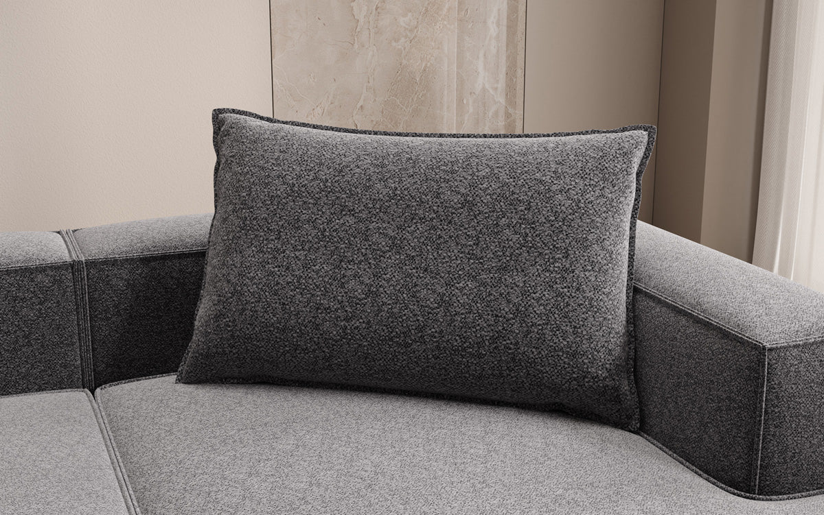 Coussin décoratif Lesley 45x80 en tissu texturé