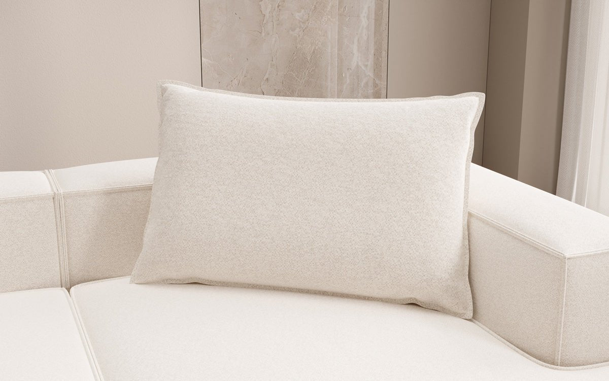 Coussin décoratif Lesley 45x80 en tissu texturé